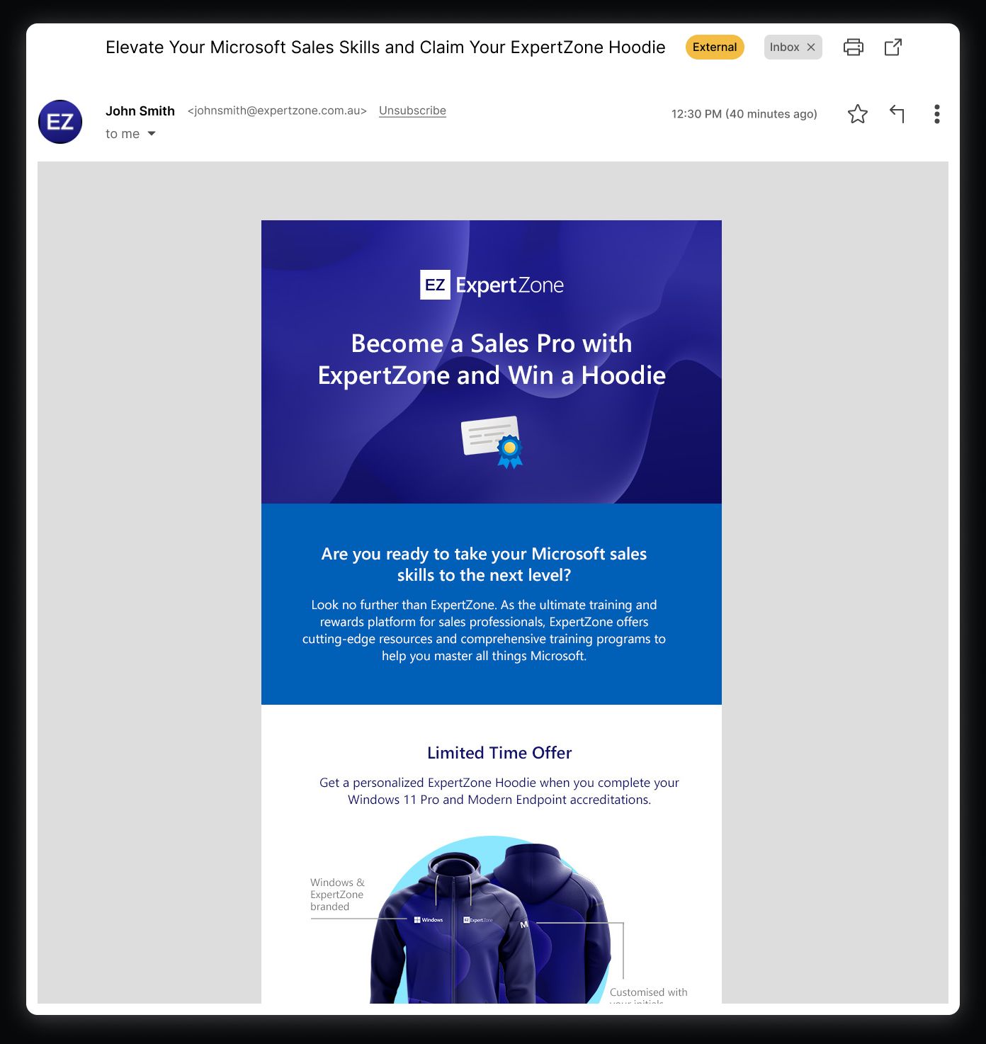 Microsoft ExpertZone AR Hoodie Promotion 写真4